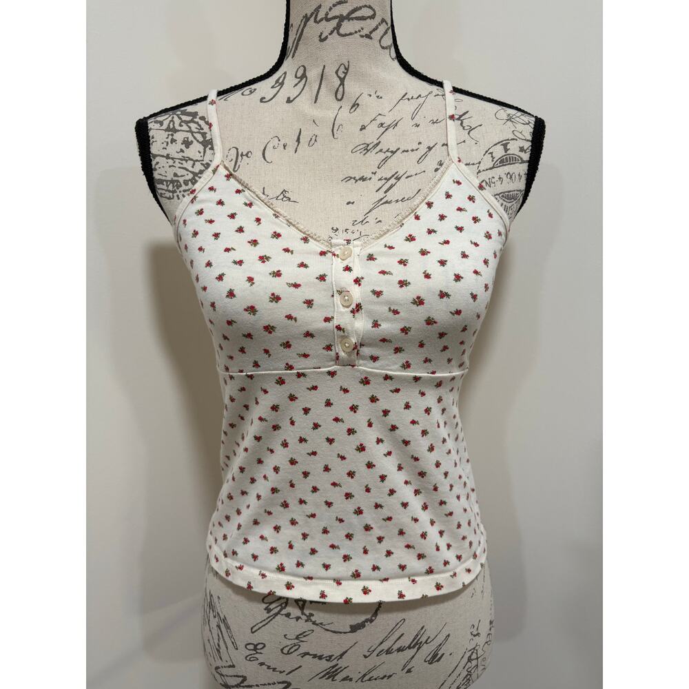 Brandy Melville Tiny Rose Print Cami Tank Top